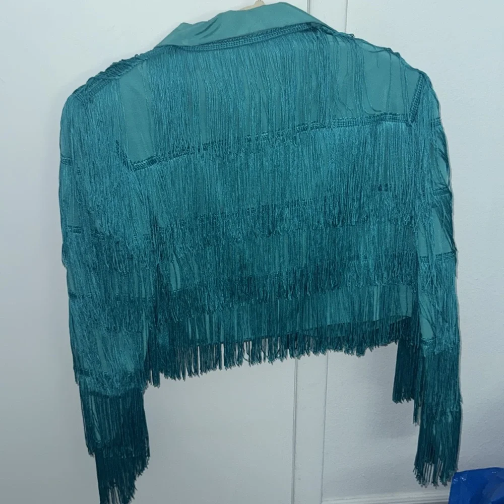 Vtg Norma Kamali Fringe signature Jacket 1980s rare limited made - Picture 6 of 6